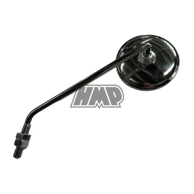 Espelho retrovisor redondo pequeno 75 mm cromado esquerdo